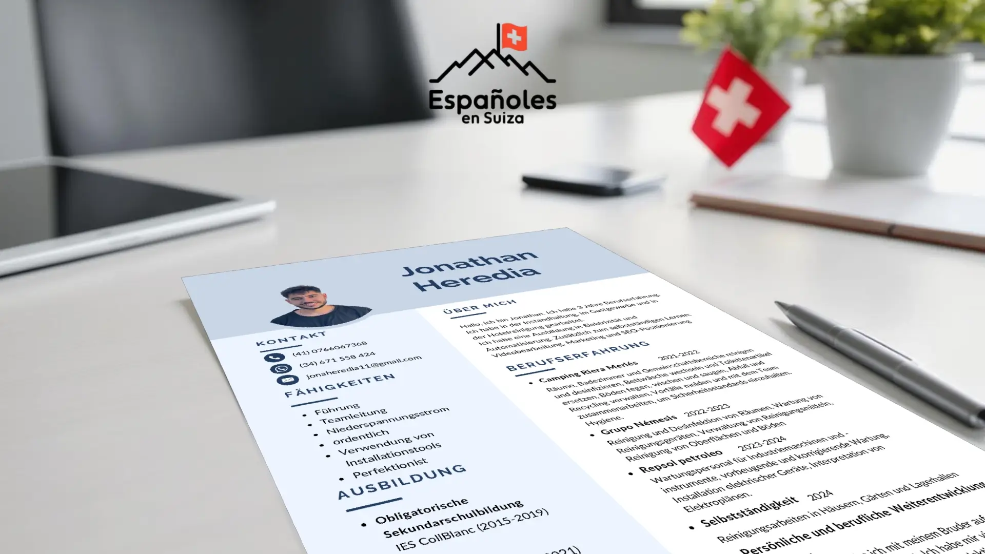 Creación de CV para Trabajar en Suiza